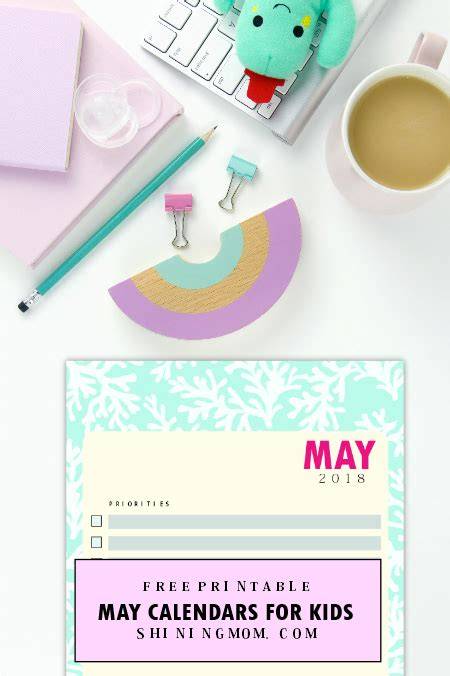 Free Printable May 2018 Calendar 8 X 12