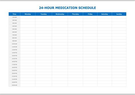 Free Printable Medicine Every 4 Hours Tracking Chart