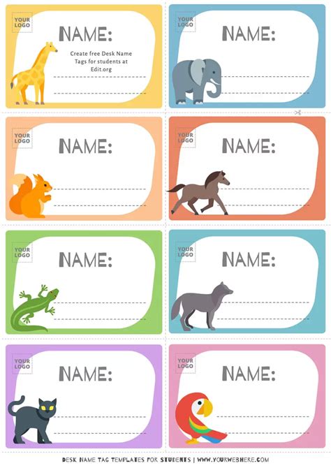 Free Printable Name Tags For Desks
