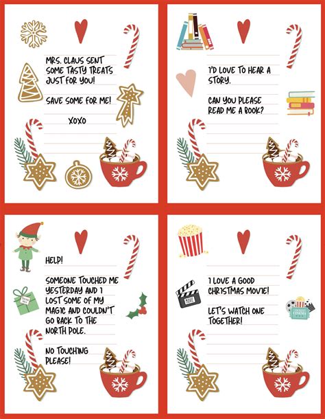 Free Printable Notes From Elf On The Shelf