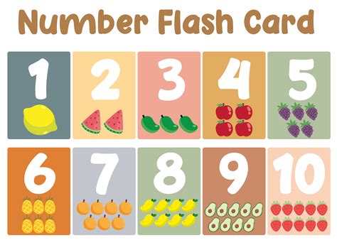 Free Printable Number Flash Cards