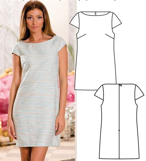 Free Printable Pattern For A Simple Short Sleeved Dress
