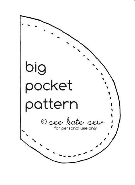 Free Printable Pocket Pattern