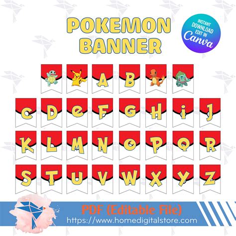 Free Printable Pokemon Birthday Banner Printable