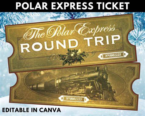 Free Printable Polar Express Tickets Boarding Passes