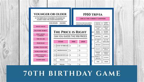 Free Printable Printable Games For 70th Birthday Party