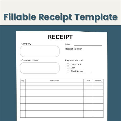 Free Printable Receipt Template