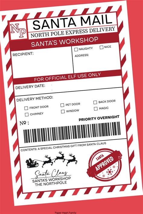 Free Printable Santa Shipping Label