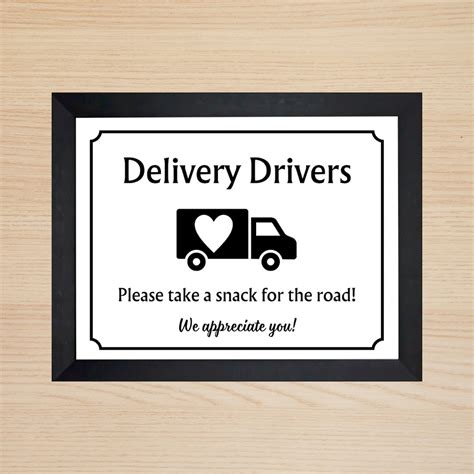 Free Printable Signs For Delivery Drivers