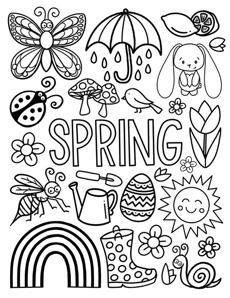 Free Printable Spring Color Sheets