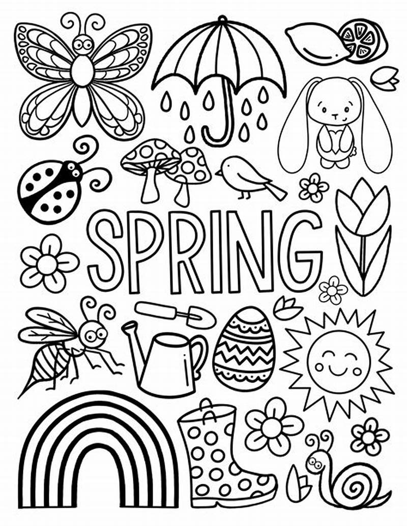 Free Printable Spring Color Sheets