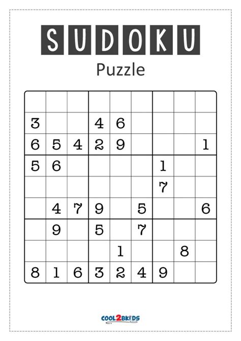 Free Printable Sudoku Medium