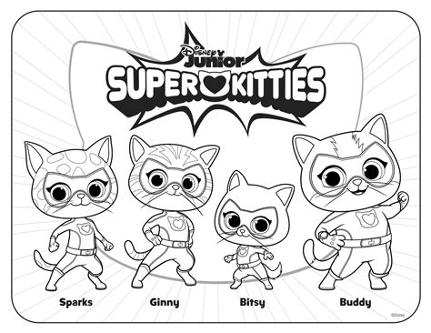 Free Printable Super Kitties Coloring Pages
