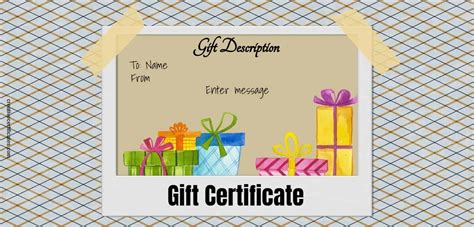 Free Printable Template For Gift Certificate