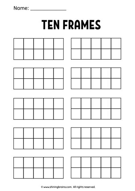 Free Printable Ten Frames