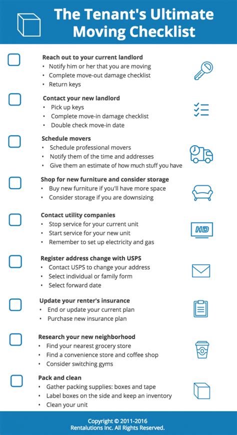 Free Printable Tenant Move-out Checklist
