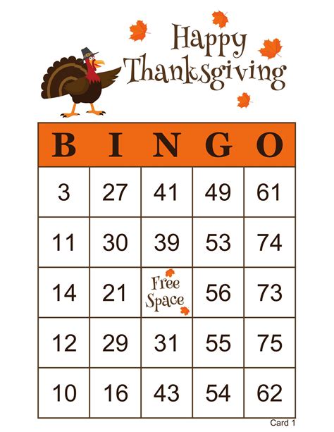 Free Printable Thanksgiving Bingo Cards For Large Groups