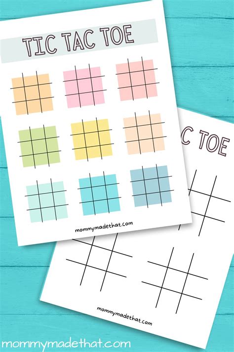 Free Printable Tic Tac Toe Games