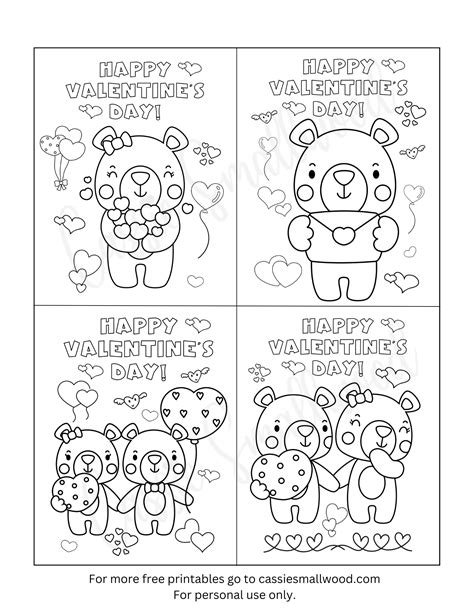 Free Printable Valentine's Day Cards To Color