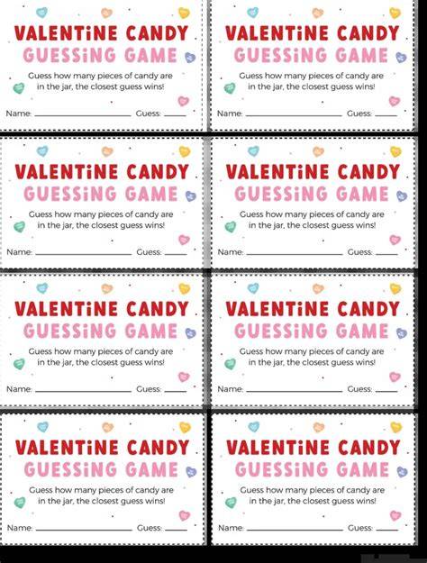 Free Printable Valentines Bowl And Candy Card Game