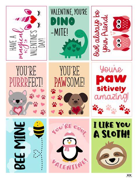 Free Printable Valentines Day Cards Multiple To A Page