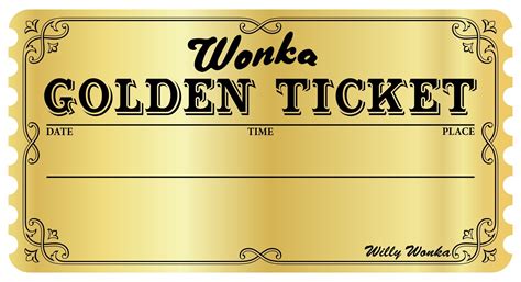 Free Printable Wonka Golden Ticket Printable