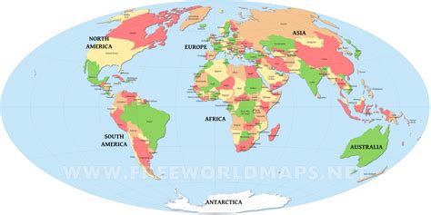 Free Printable World Map With Countries