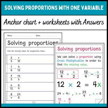 Free Printables Shading In With Proportions Cross Multiplication