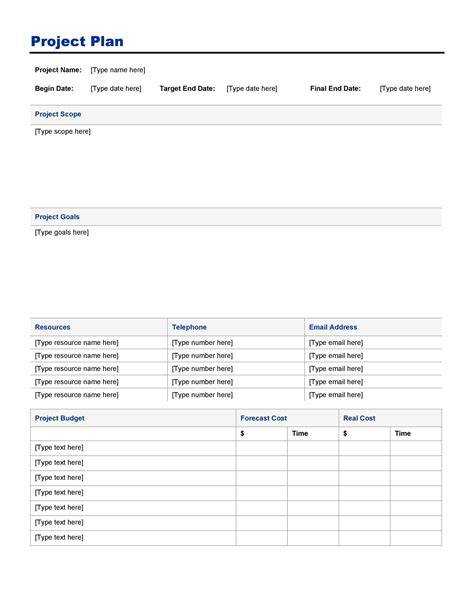 Free Project Planning Template