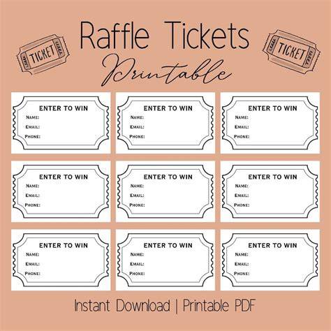 Free Raffle Ticket Template