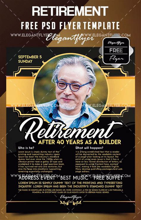 Free Retirement Flyer Template