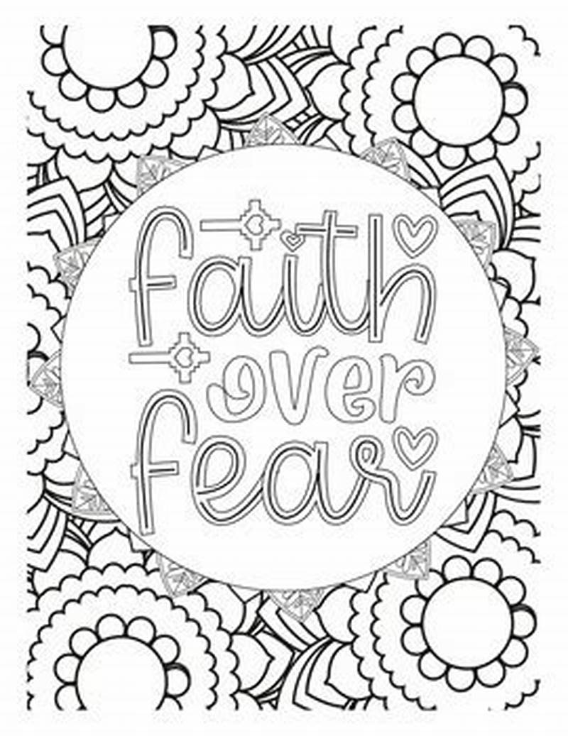Free Scripture Coloring Pages Faith Over Fear