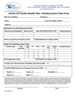Free Section 125 Plan Document Template
