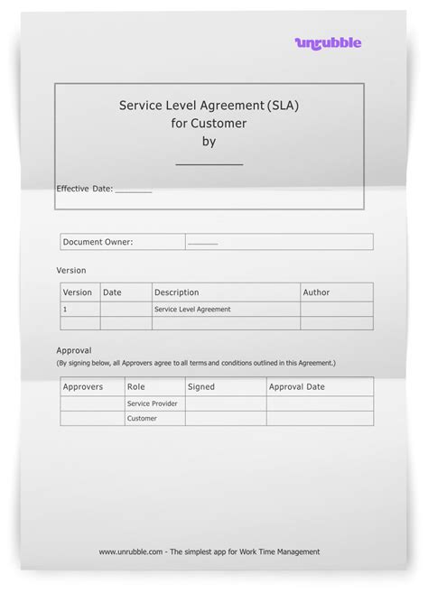 Free Sla Template