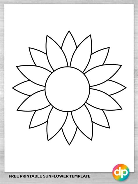 Free Sunflower Template Printable