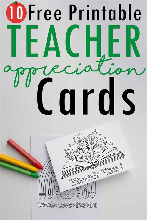 Free Teacher Appreciation Cards Printable