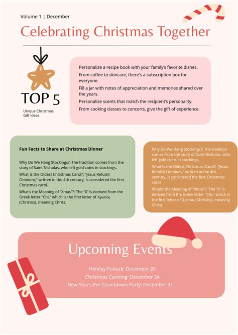 Free Template For Christmas Newsletter
