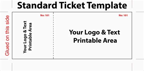 Free Template For Tickets With Stubs