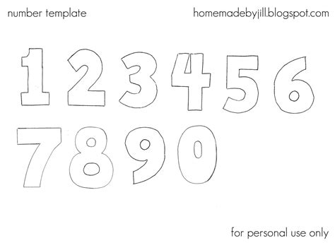 Free Templates For Numbers