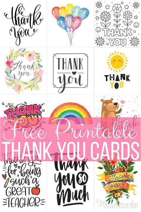 Free Thank You Card Printable