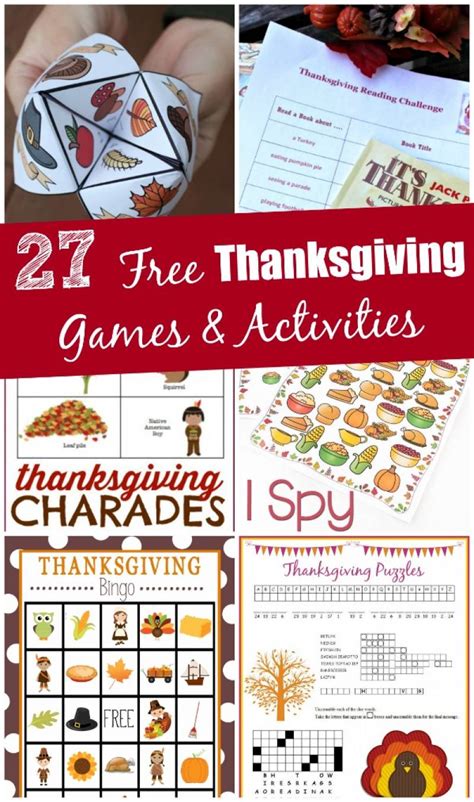 Free Thanksgiving Printable Games