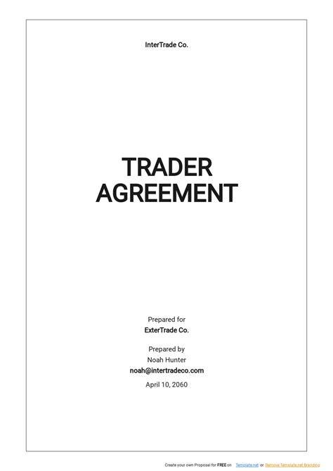 Free Trader Agreement Template