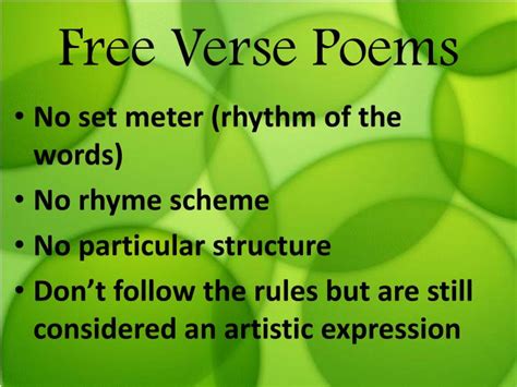 Free Verse Structure