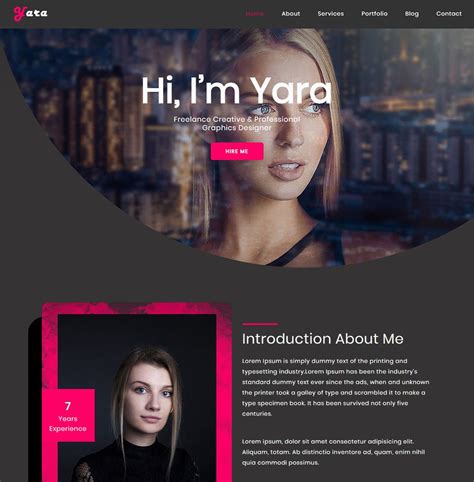 Free Web Design Portfolio Templates