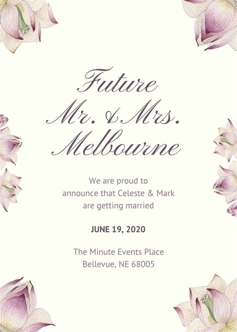 Free Wedding Announcement Templates
