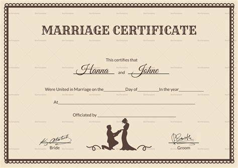 Free Wedding Certificate Template