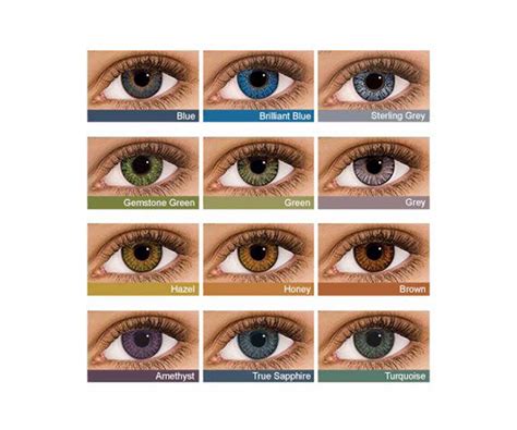 Freshlook Colorblends Color Chart