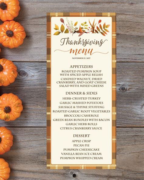 Friendsgiving Menu Template
