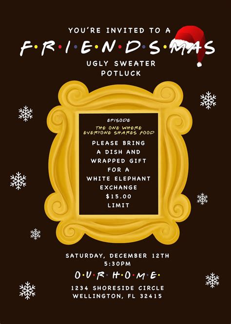 Friendsmas Invitation Template