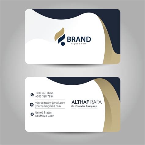 Front Back Business Card Template